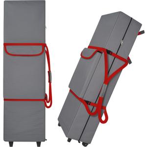 Cuddly Nest Wheeled Canopy Bag Replacement for 10x20ft Pop Up Canopy Tent-Rolling Carry Storage Bag with Sturdy Handles/Buckle Strap and Pocket