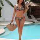 Blooming Jelly Womens Bikini Sets Two Piece Cheeky Swimsuits Curvy Cutout String Bathing Suits (M)