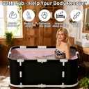 Portable Foldable Ice Bath Tub, Large Portable Soaking Bath Tub for Home Outdoors Gyms (3-piece Set)