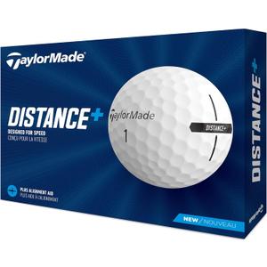 TaylorMade Distance+ Yellow Golf Balls (White)