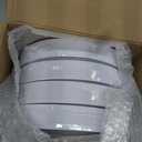 bUCLA 100Pieces Gold Plastic Dinner Plates - 10.25inch White and Gold Plates Disposable for Party - Ideal for Wedding, Party & Daily Use