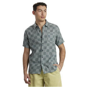 UNIONBAY MEN’S BRADLEY SHORT SLEEVE GAUZE BUTTON DOWN SHIRT, SNOW PINE, Size XL