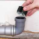 PATIKIL 150mm Sewer Cleanout Cap, Steel Mechanical Test Plug Expansion Pipe Plug Sewer Cleanout Cover Durable Sewer Pipe Plug Fit for Most Pipes Sink Pools, Black