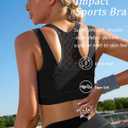 RUNNING GIRL Sports Bras for Women High Support,Seamless Ribbed Longline High Neck Sports Bra Racerback Padded Crop Top Yoga (X-Large)