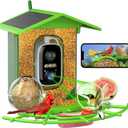 Bird Feeders with Camera for Outdoors,Smart Birdfeeder Houses Cam Solar for Outside Garden,3K HD Live Video Camera AI Recognition Visible Window Auto Capture,Bird Lover Gifts