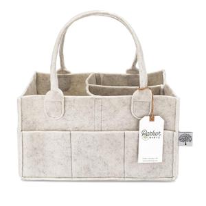 Parker Baby Diaper Caddy - Nursery Storage Bin and Car Organizer for Diapers and Baby Wipes - White, Regular