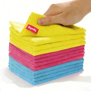 Byesly Microfiber Cleaning Cloth, 11.5x11.5 Microfiber Towels for Cars, Dishes & House, for Detailers, Chefs & Efficient Home | Scratch-Free, Lint-Free, Ultra Absorbent(Black)