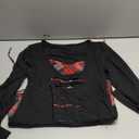 RoseSeek Women's Plaid Cut Out Tops Square Neck Long Sleeve T Shirts Preppy Fall Tops (Black, Medium)