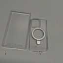 TORRAS Ultra Magnetic Ostand for iPhone 15 Pro Case [Fit for MagSafe] [Sturdy Stand & Ring Holder] Mil-Grade Shockproof Anti-Yellow Anti-Scratch Slim Protective Kickstand Case, Crystal Clear 6.1 inch