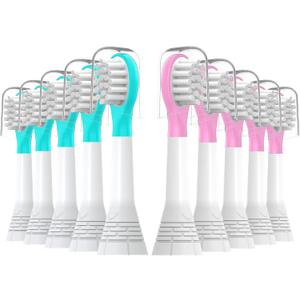 Kids Replacement Toothbrush Heads 10 Pack for Philips Sonicare Electric Toothbrush Soft Brush Head for Child 3-7 for Boy Girl,5pink+5blue