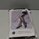 EXQUISLIFE Fleece Lined Tights Sheer Women - Fake Translucent Warm Pantyhose Leggings Sheer Thick Tights, for Winter (Medium, Black+black)