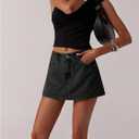 MakeMeChic Women's Jean Denim Skirt Shorts Y2k Mini Skirt Denim Skorts Streetwear (Black, Size: 29)