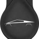 Car Sunglass Holder Compatible with Tesla Cybertruck 2025 2024 Cyberbeast Interior Accessories Organizer Leather Eyeglass Hanger Visor Ticket Card Clip Magnetic Cyber Truck Sunglasses Holders (Black)