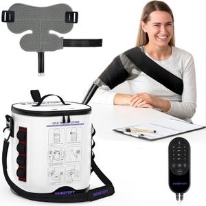 Cold Therapy Machine for Shoulder with Programmable Timer, Portable Ice Machine for Shoulder After Surgery, Lightweight Replacement Recovery System, Cryotherapy Pain Relief w/Compression Pad