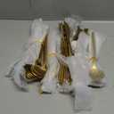 60 Pieces Stainless Steel Tableware Set Silverware Set Flatware Cutlery Utensils Spoon Fork Knives Service for 12 for Home Restaurant Apartment and Kitchens(Gold)