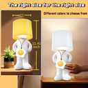 Shy Man Lamp-Creative Small Night Light LED Plug-in Table Lamp for Bedroom Office,Novelty Fun White Elephant Gift for Men Women Christmas Gifts,Valentines Day Gifts for Him Her(White)