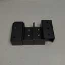 Deck Railing Brackets Connectors 4 Pcs,U-Shaped Concealed Brackets for 2"x4"(Actual:1.5"x3.5") Wood Posts, Black Powder Coated for Stair Fence Railings with Hardware