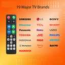 Big Button Universal TV Remote Simple Easy to Use, Great for Seniors, Works with Major TV Brands with Sleep Function