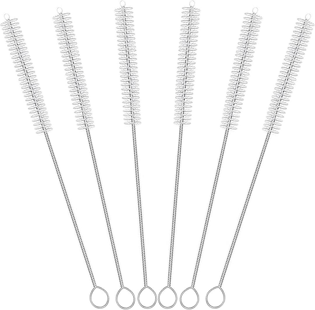3 x Straw Brush Cleaner with 304 Stainless Steel Handle,Straw Cleaner Brush Extra Long 12 Inch,Extra Wide 12mm Straw Cleaning Brush for Baby Bottles,Sippy Cups and Stanley Cups(6-Pack).