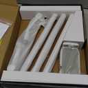 AboveTEK Tablet Floor Stand, Stylish Adjustable Height iPad Floor Stand with Stable Base, Aluminum 360 Rotation Holder for Sofa Bed, Fits 4.7-13.5"iPad Pro 12.9/Air/Mini, Galaxy Tab, iPhone, Kindle(White)