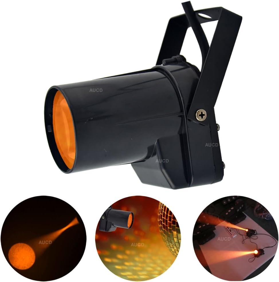 Portable 5W Yellow LED Pinspot Lights Spotlights Beam Show Lamp DJ Party Disco Mirror Ball Projector Stage Lighting Y