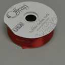 Offray Double Face Satin Craft Ribbon, 1-1/2-Inch Wide by 50-Yard Spool, Red