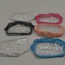 Tbestmax 6 Pcs Clear Cosmetic Bags Small Makeup Bags Portable Waterproof Travel Toiletry Bags Colorful Organizer, 7.5"x 4.8"x 2.3"