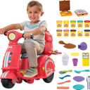 Play-Doh Pizza Delivery Scooter Playset, Large Ride-On Play Food Preschool Toys, Toy Pizza Set for Kids, Arts & Crafts for Boys & Girls, Ages 3+