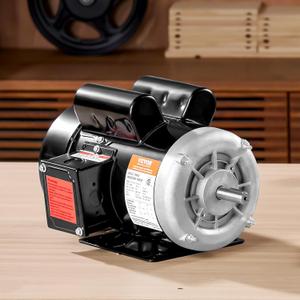 VEVOR 1.5HP Electric Motor 3450 RPM, AC 115V/230V, 56 Frame, Air Compressor Motor Single Phase, 5/8" Keyed Shaft, CW/CCW Rotation for Agricultural Machinery and General Equipment