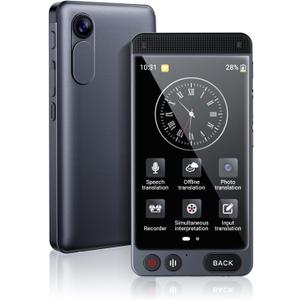 Offline Language Translator Device, D21 Instant Translator No WiFi Needed, 142 Languages Two Way Real-Time Voice Translation, Recording&Photo Translator for Business Learning Travel