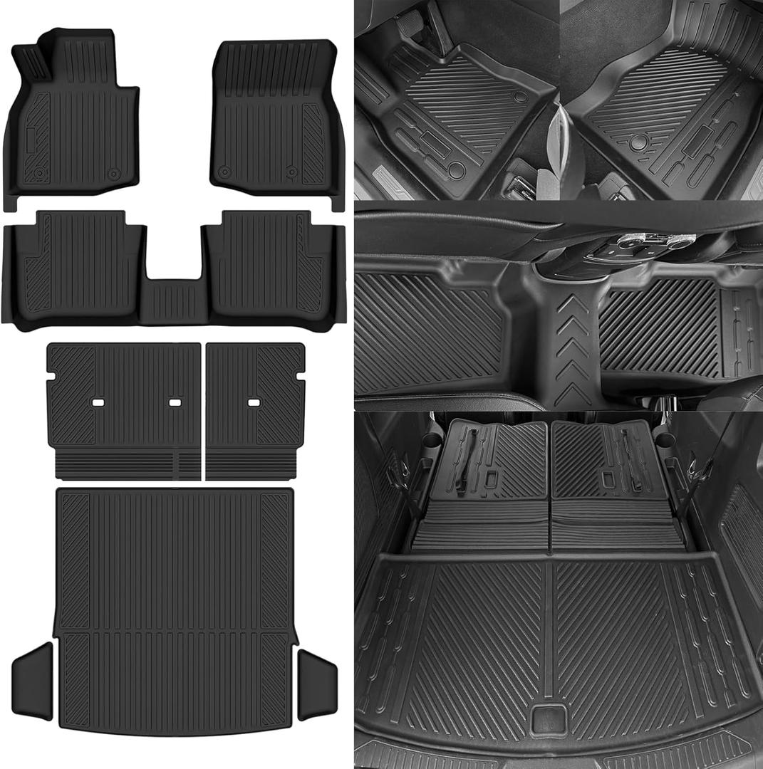 Floor Mats for Mazda CX-50 Hybrid 2025 2026 Floor Mats & Trunk Mat & Backrest Mats All Weather for Mazda CX-50 Hybrid Accessories Guard Anti-Slip Floor Liner
