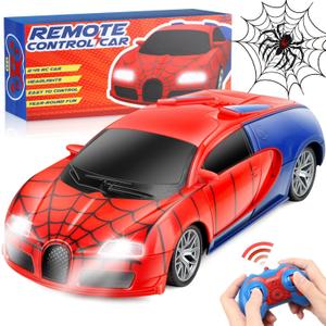 Remote Control Car Toy for Kids: Spider Rc Cars for Boys Age 4-7 Toy Cars for Boys Age 4-7 Racing Car Toys Spider Toys for Boy 4-6 Birthday Gift for 3-9 Year Old Boy Girls, Red