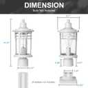 Darkaway Outdoor Post Lights Lamp Posts Outdoor Lighting, Waterproof Aluminum Post Lights Outdoor Light Fixtures with Glass, Light Posts for Outside Patio Yard (1 Pack, White)