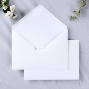 PONATIA 50 PCS/Pack A7 Envelopes, 5.25 x 7.25'' White Envelope, Perfect for 5 x 7 Wedding Invitation Cards, Christmas Gift Cards Envelopes, Acrylic Invitations, Photos