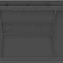 Akro-Mils 30250 AkroBins Plastic Storage Bins, Space-Saving Stackable Bins for Garage, Pantry, Craft Organization, 15" x 16" x 7", Black, 6-Pack