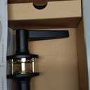 Amazon Basics Manchester Door Lever - Privacy (Keyless) - Matte Black, 1-Pack