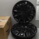 Hubcap Wheel Cover Replacement R15 Hub Caps Universal-Fit Steel Wheel Rim Cover ABS Material Exterior Accessories for Car Truck SUV -Set of 415-inchBlack