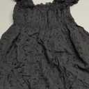 Women's Babydoll Mini Dress Floral Embroidery Summer Sleeveless Loose A Line Flowy Short Sundress for Beach Club Party, S