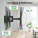 USX MOUNT Full Motion TV Wall Mount for Most 32-70 inch TVs up to 99 lbs, Wall Mount Bracket with Dual Articulating Arms, Swivel, Tilt, Max VESA 400x400mm, TV Mount Fits 12/16 Wood Studs