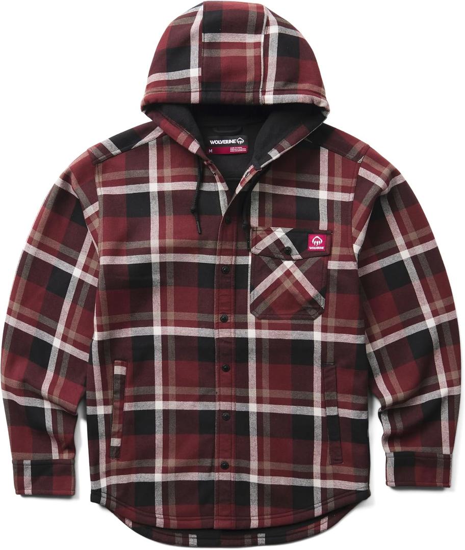 Wolverine Men's Bucksaw Ii Hooded Shirtjack (Red, M)