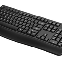 Wireless Keyboard, 2.4G Full-Sized Ergonomic Wireless Computer Keyboard with Wrist Rest for Windows, Mac OS Laptop/PC/Desktop/Notebook(Black)