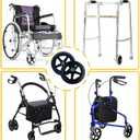 6 Inch Replacement Wheels (2-Pack) - Universal PU for Wheelchair, Walker & Rollator - Quiet Anti-Slip Solid Rubber with Sealed Bearings - Black