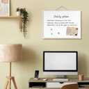 Small Dry Erase Board for Wall, 16" x 12" Double-sided Hanging Whiteboard, Dry Erase White Board with 4 Markers, 4 Magnets and 3 Mini Sticky Notes, Portable Whiteboard for Home, Office, School