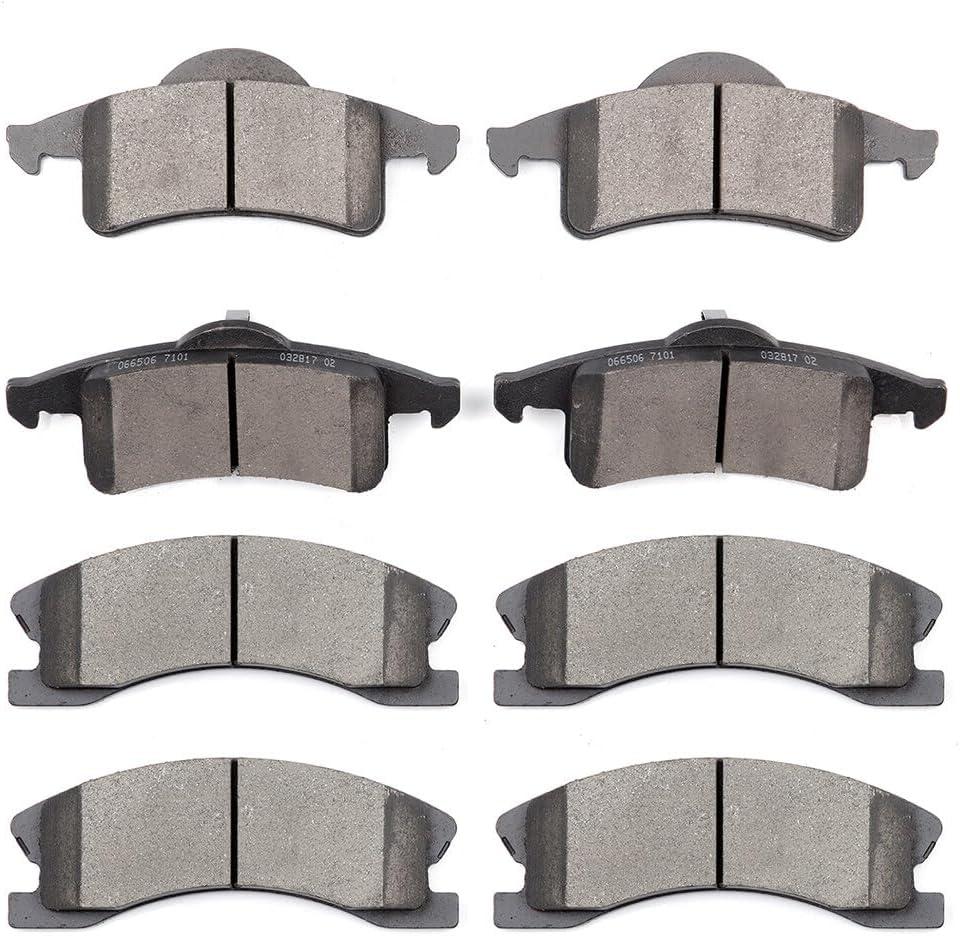 cciyu D945 D791 Front Rear Ceramic Brake Pads Kits 8pcs fit For 1999-2004 For Jeep Grand For Cherokee