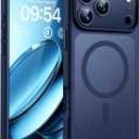 TOCOL for Phone 17 Max Pro Case, Full Camera Protection, Built-in Magnetic Ring, Compatible with Magsafe Charger, Translucent Matte Phone Case for Phone 17 ProMax 6.9 inch (Dark Blue)