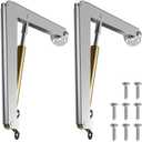 Lid Support Hinge Soft Close Toy Box Hinges Heavy Duty Hydraulic Hinges for Wooden Box Toy Boxes Beds and Heavy Lid, Toolbox and Basement Floor Door 2 PCS (60N)