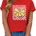 Cat Shirts for Women Butterfly Graphic Tops Dandelion T Shirt Womens Vacation T-Shirt Nature Lover Tee (L)