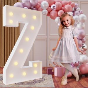 imprsv 4FT Marquee Light Up Letters for Birthday Party Decorations Large Marquee Letters for Wedding Event Bridal Shower Engagement Anniversarty Party Decor, Letter Z