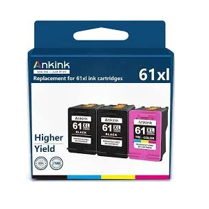 Ankink 61XL Ink Cartridges for HP 61  XL Black Color Combo 3-Pack Replacement for HP67 HP67XL for Printer 2700 2700e 4100 6400 4155e 2755e 2752e 4100e 6458 6455e 4152 6055e 6052e 4152e 2742e 6400e