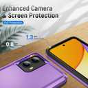 for Motorola Moto G 5G 2024 Case with Screen Protector, Moto G 5G 2024 Phone case,Slim Fit Military Grade Heavy Duty Rugged Protective Bumper Cover for Motorola G 5G 2024 (Purple)